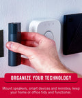 Mounting a device with Black Adhesive Hook And Loop Tape Roll Five Feet By Three Quarters Inch Cut To Length Strips