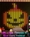 Smart Curtain Lights 400 LED Color Changing 6.6ft By 6.6ft With App And Remote, Halloween pumpkin display