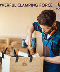 WOCTEC four-pack 6-inch orange-and-black plastic spring clamps for woodworking