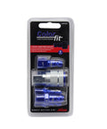 Package of Five Piece T Style Air Coupler And Plug Kit In Blue One Quarter Inch NPT Pro Grade Durable Anodized Steel Color Coded