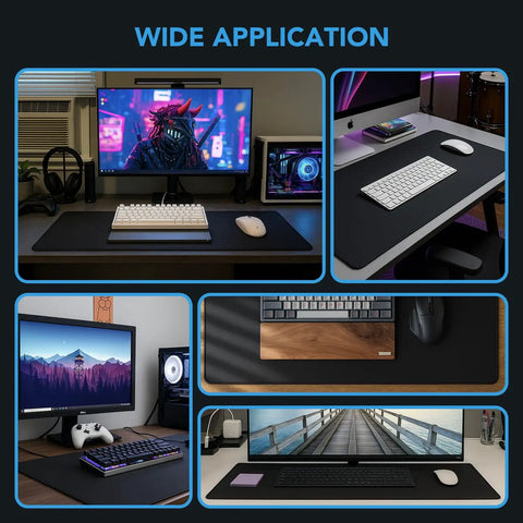 Extra Large Gaming Mouse Pad 31.5 By 15.7 Inch Desk Mat With Non Slip Rubber Base Waterproof Edges Setup Display