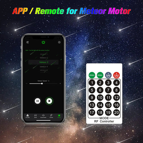 Shine Like A Shooting Star Dope 96 Fiber Optic Strands Kit control app and remote.