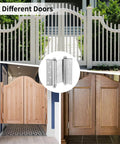 Two Pack Dual Action 6 Inch Stainless Steel Door Hinges Self Closing With Adjustable Closing Speed displayed on various doors