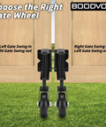 Heavy Duty Gate Wheel Casters For Outdoor Wooden And Fence Gates, Spring Loaded Wheel With 360 Degree Swivel on grassy surface