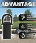 Heavy Duty D Ring Stake Pockets Four Pack 18,000 Lb Break Strength Removable Tie Downs For Utility Trailers And Flatbeds