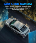 Solar Powered Wireless Back Up Cam With License Plate Frame Design And Three Minute Install, Six Inch HD Dashboard Monitor