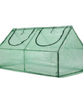 Compact 6 By 3 By 3 Feet Mini Greenhouse With Dual Zipper Doors Water Resistant And UV Protected Green All Weather Durable Frame