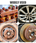 Heavy Duty Wheel Hub Resurfacing Kit For Lug Studs And Brake Rotors, showing rusted bolts, wheels, and brake rotors used widely.