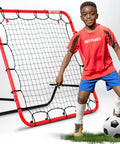 Rebounder Net For Soccer And Football Portable Adjustable Angle Practice Net With Easy Setup Twist Lock Angles Lightweight Frame
