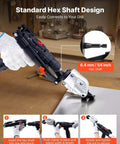Sheet Metal Cutter Drill Attachment With 360 Degree Pivoting Head Sharp Blades Cuts 18 GA Galvanized Steel 20 GA Stainless Steel