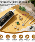 Heavy Duty Jewelry Glue For Gemstones And Metal 120ML Professional Grade With Precise Applicator and jewelry display