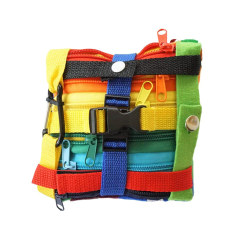 Colorful Buckle Pillow Sensory Toy For Fine Motor Development And Kid Friendly Hands On OT Therapy With Threading Counting Latches And Zipper Skill Practice SENSORY4U Plushie