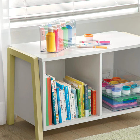 Heavy Duty Clear Plastic Stackable Pantry Bins Set Of Two With Easy Grip Handles For Kitchen Organization And Grocery Storage Containers That Gonna Keep Your Pantry Game Solid