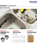 31 Inch Undermount Stainless Steel Kitchen Sink With Fifty Fifty Double Bowls Durable 18 Gauge T 304 Rust Resistant Easy Install