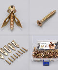 Drill Free Self Drilling Drywall Anchors And Screws Kit For Picture Frames Shelves Mirrors And Light Fixtures 100 Pieces Galvanized Carbon Steel kit
