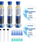 No Clean Soldering Flux And Solder Wick Kit For Electronics Repair Pro Grade Lead Free Rosin Flux 10cc Pack Of 3 with accessories