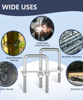 4 Pack M8 Square U Bolts 2 Inch Wide 304 Stainless Steel With Nuts Plate And Washers ideal for various uses like trailers
