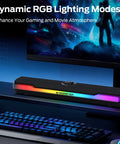 Boomin HiFi PC Speakers With Bluetooth 6.0 Dual 50mm Drivers Delivering 24W Peak Power RGB Light Bar USB C Plug And Play
