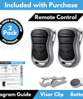 Plug-And-Play Dual Frequency 3-Button Garage Door Remote Replacement For Intellicode G3T-BX G3T-R with accessories