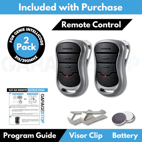 Plug-And-Play Dual Frequency 3-Button Garage Door Remote Replacement For Intellicode G3T-BX G3T-R with accessories