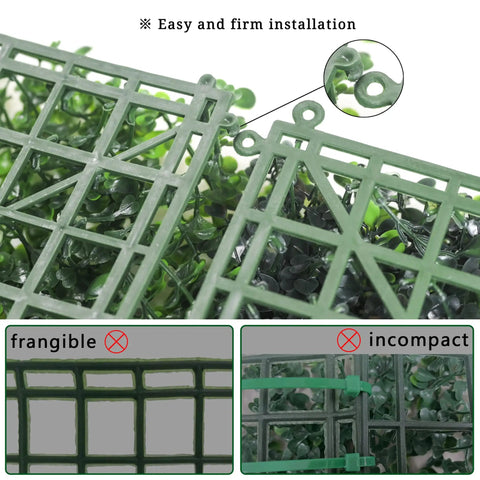 Easy installation detail of Grass Wall Panels For Balcony And Patio 40 By 120 Inch Artificial Ivy Privacy Fence Screen