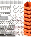 150 Piece Pegboard Hooks Set With Bins, 15 Types Heavy Duty Metal Hooks For One Eighth And One Quarter Inch Pegboards