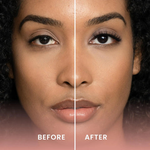 Before and after using Flirt Ready Set DIY Eyelash Extensions Kit With Glue, Three Lash Sets And Applicator, Pro Quality At Home Lash Kit For Women
