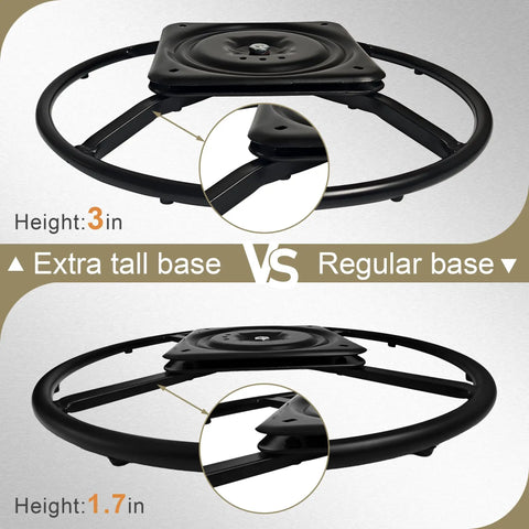 22 Inch Height Increase Heavy Duty Recliner Swivel Base Replacement With 10.2 Inch Square Swivel Plate for Sofa Chair Comparison