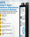Instant Start Centium Fluorescent Ballast For 3 F32T8 Lamps 120-277V 50-60Hz solid wire, product specifications displayed.