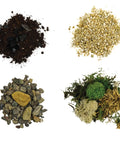Terrarium Starter Kit With Moss, Soil, Vermiculite, Pebbles, Plant Food, Finishing Tools, And A Simple Build And Care Guide soil, vermiculite, pebbles, moss