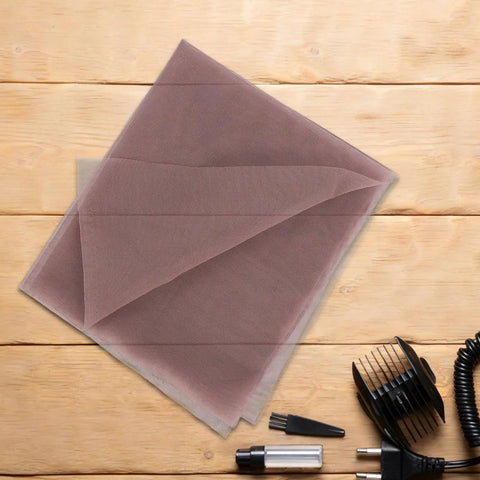 Lace Netting For Wig Making And Repair Half Yard Breathable Wig Cap Mesh With Smooth Edges Natural Scalp Appearance Hair Net For DIY Wig Caps Easy Cut And No Hemming Gentle On Sensitive Skin, folded half yard light brown mesh