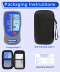 High Voltage Insulation Tester Megohmmeter Up To 1000 Megohms At 500 Volts For HVAC Pros Tough Impact Resistant Meter With Soft Case LED Zone Indicator Compatible With Supco M500 Ideal For Compressor And Motor Windings, black carrying case and manual