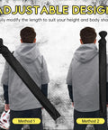 Large Sword Bag 51 Inch Katana Case With Adjustable Straps shown in two back view methods