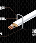 Nine Sixteenth Inch Romex Metal Staples 5000 Count Bucket For NM And UF Cable, Quick Drive Staples with sharp tips and features