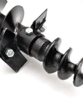 Close-up of auger blades on Heavy Duty 3 Point Post Hole Digger With 6 And 9 Inch Augers For Cat 1 And Cat 2 Tractors 45 HP Rated Series 4