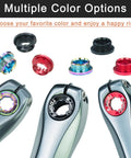 Multiple colored Dope Crank Cap With M20x8 Tool For Shimano XT XTR SLX Deore Cranksets, shown in anodized CNC aluminum.