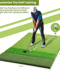 Man practicing on Extra Large Golf Hitting Mat 5x4ft And 6x4ft With 26mm Thick Tri Turf for indoor and outdoor use