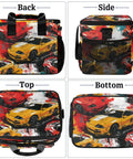 Insulated Picnic Backpack Lunch Bag For Food And Drinks With Spacious 12x9x10 Inch Interior, Retro Car Style Design