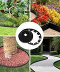 Easy Cut 1.5 Inch By 100 Ft Garden Edging Kit With 90 Spikes Flexible Plastic Lawn Border around flower beds and tree rings