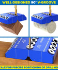 Pro Grade Angled Drill Guide Jig Kit For Wood Posts And Cable Railing with Four Durable Bits all metal drill jig for 30 45 90 degree holes