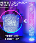 Smart RGB Floor Lamp With Music Sync And 16 Million DIY Colors, 61 Inch Standing Corner Lamp With 3 Color Temperature in living room