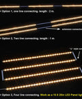 Under Cabinet Lighting Kit Flexible LED Strip Light 6.6 Feet For Kitchen Cabinets Desks Shelves And More No Fuss Easy Install 120 LEDs 1100 Lumens Warm White 2700K ETL Listed showing different connection options