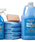 Wet Or Waterless Wash Wax Kit 144oz UV Protection For Quick Spray On And Wipe Dry Shine With microfiber towels and sponge