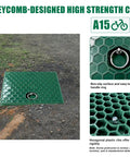 Underground Splice Box With Solid Inspection Cover And Deep Plastic Enclosure For Cable Duct Access Electrical Junctions Drillable Tapered Wiring Box For Fast Pit Access And Quick Install shown with honeycomb-design cover.