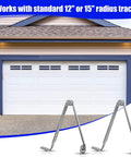 One Pair Low Headroom Garage Door Top Brackets And Hinges For Standard Lift Doors Fits 12 Inch Or 15 Inch Radius Tracks shown