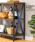 Game Changer Three Tier Industrial Console Table With Real Deal Storage Shelves showcasing rustic brown wood and black metal frame.