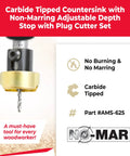 Straight Up Pro Carbide Countersink Drill Bit With Killer Plug Cutter Set showing carbide tipped design for wood and metal projects.