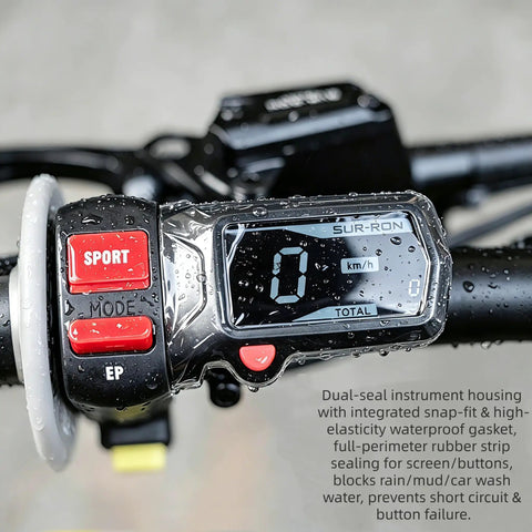 Direct Replacement Digital Speedometer With Hour Meter For Light Bee X And Light Bee S Electric Dirt Bike, Real Time Speed Display In KmH With Odometer And Total Ride Time On Large LCD