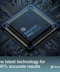 Safescan Pro 2026 chip on circuit board, illustrating technology in Beast Money Counter Machine With Counterfeit Detection Counts Up To 1000 Bills Per Minute Adds And Batches LCD Display 300 Bill Hopper Works With All Currencies Two Point Counterfeit Check Keeps Cash Sorted Fast.
