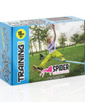 Box of Ultimate 60 Ft Slackline Training Kit For Beginners with image of slackliner balancing in a park